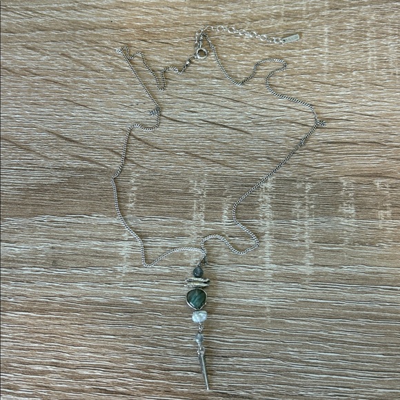 Chan Luu Lizbeth Sterling Silver 925 Multi-Gemstone Pendant & Chain Necklace EUC - Picture 1 of 8